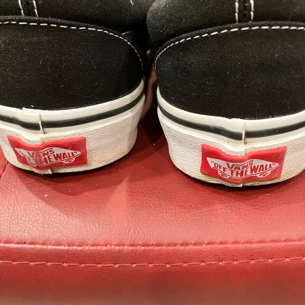 Vans Black and White Slip-On Sneakers women’s 8.5 - Picture 3 of 5